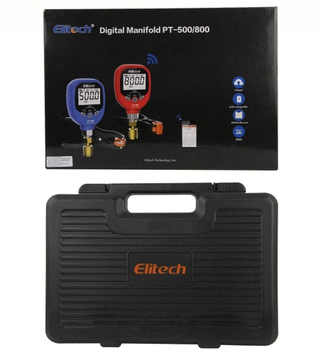 Elitech PT-500/800 комплект цифровых манометров для фреона фото 13